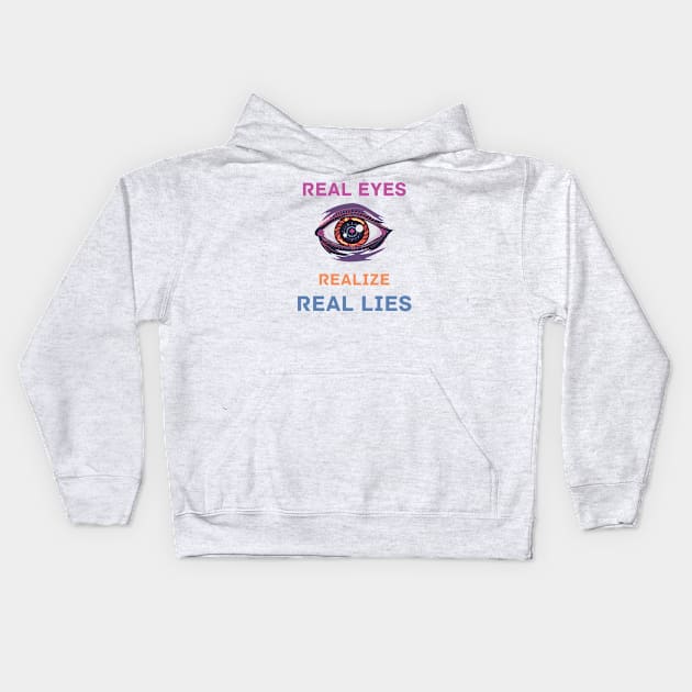 Real Eyes Kids Hoodie by HaMa-Cr0w